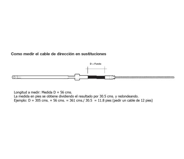 Ultraflex Cable Dirección Mecánica M58 para tambor T67