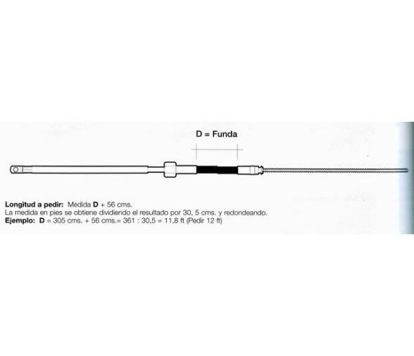 Ultraflex Cable Dirección Mecánica M66