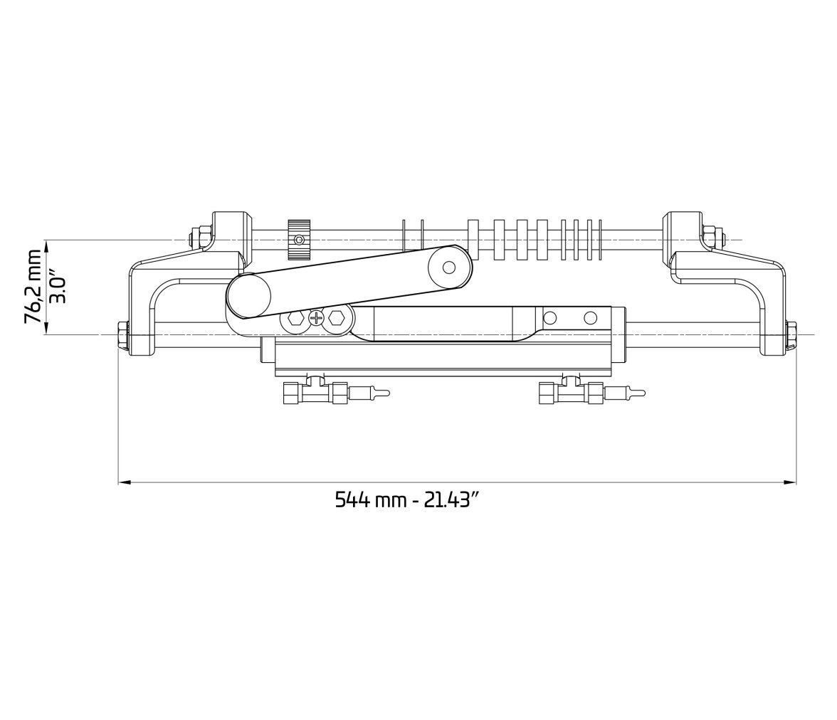 Ultraflex Cilindro Dirección Hidráulica UC128-OBF/1