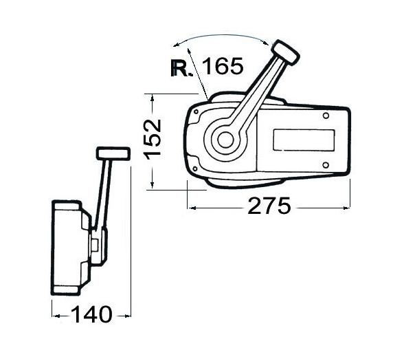 Ultraflex Mando de Control 1 Palanca B89