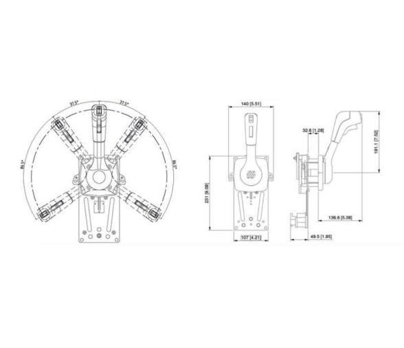 Ultraflex Mando de Control 1 Palanca con Trim B310B