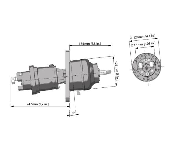 Ultraflex Timón Inclinable UP20T
