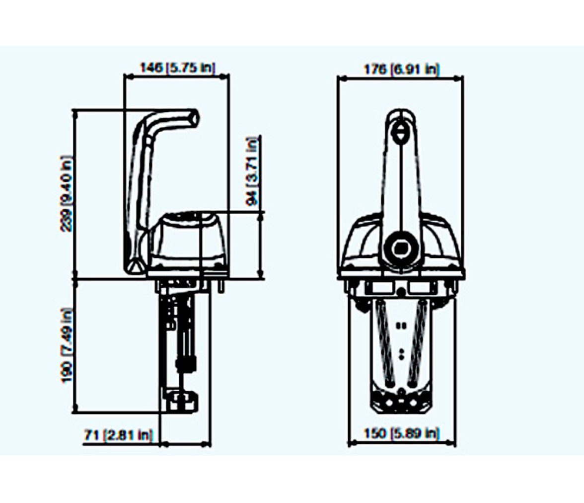Ultraflex Mando Control B501 con Trim y Lock