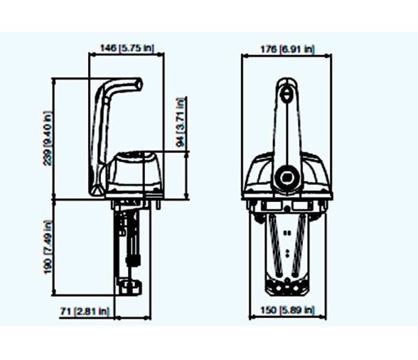 Ultraflex Mando Control B501 con Trim y Lock