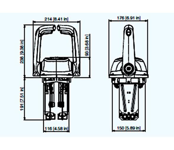 Ultraflex Mando Control B502 con Trim y Lock