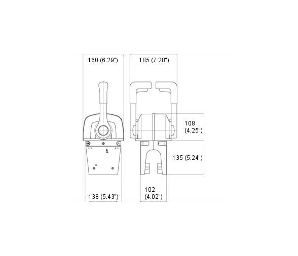 Ultraflex Mando de Control 1 Palanca Doble de Doble Acción
