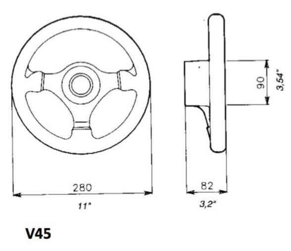 Ultraflex Volante V-45W Diametro 280 mm.
