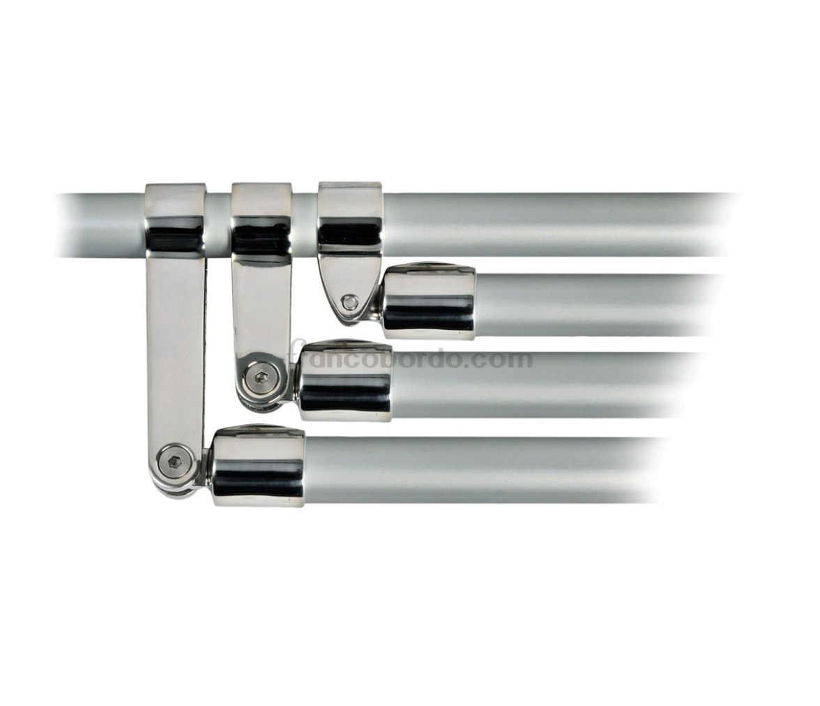 Union Articulacion para 3 Arcos Inox