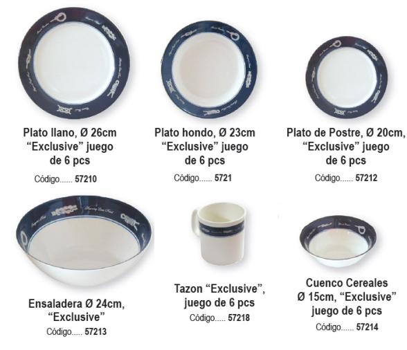 Vajilla Exclusive Venta por Piezas