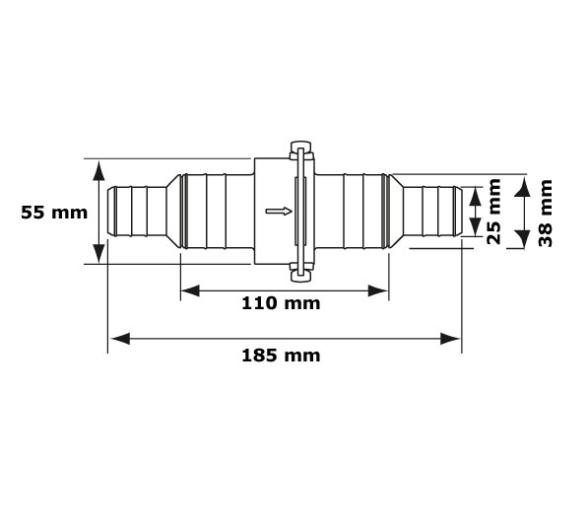 Valvula Anti Retorno 25-38 mm