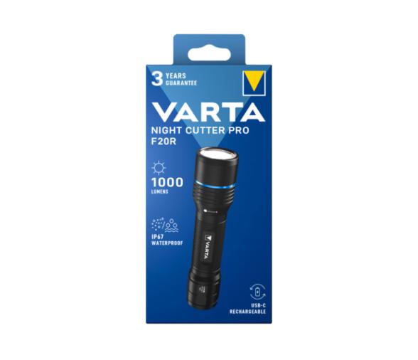 Varta Linterna LED Night Cutter Pro F20R 1000 lm