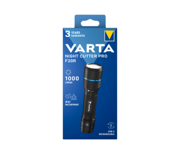 Varta Linterna LED Night Cutter Pro F20R 1000 lm