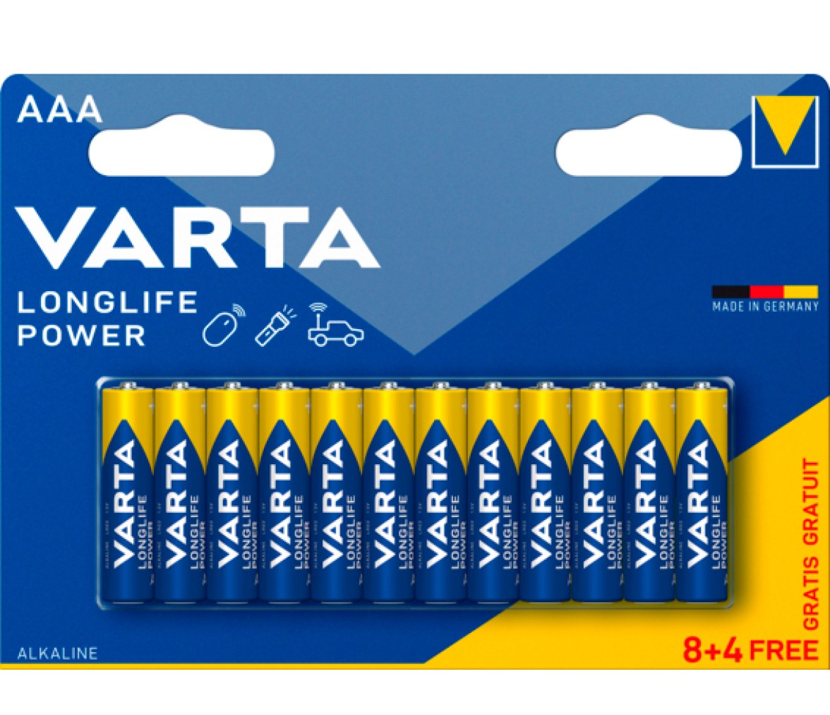 Varta-Pila alcalina LongLife Power 4903 AAA (8 + 4)