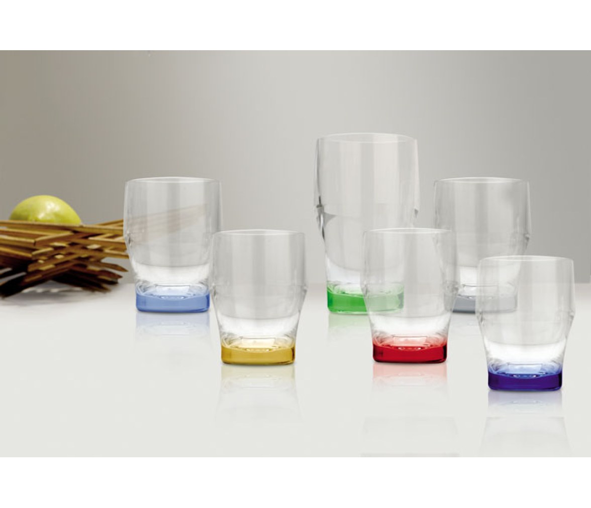 Vaso de Refresco Apilable Base Colores Party 6 unidades Marine Business
