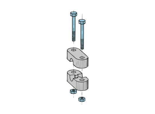 Vetus Abrazadera cable tipo 33 y LF