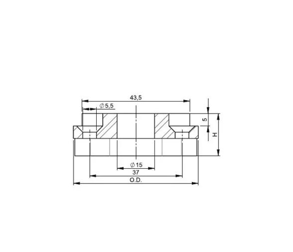 Vetus Ánodo de Zinc para Hélice de Proa 35, 45 y 55 kgf