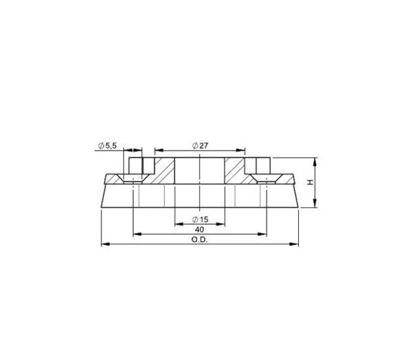 Vetus Ánodo de Zinc para Hélice de Proa 60, 75, 80 y 95 kgf