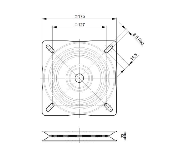 Vetus Base de Asiento Giratoria de Acero Inoxidable