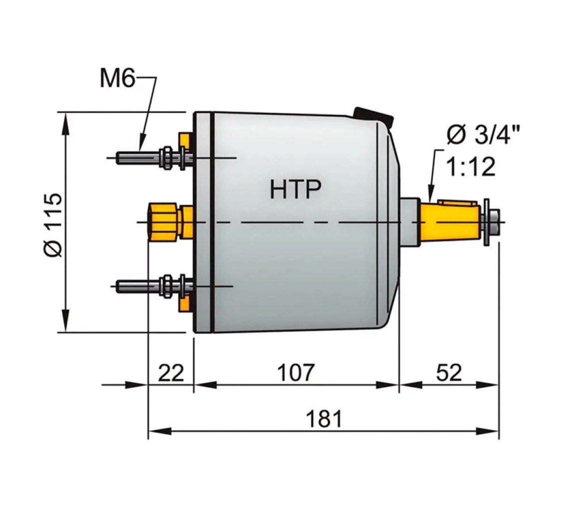 Vetus Bomba tipo HTP30, tubo Ø 10 mm