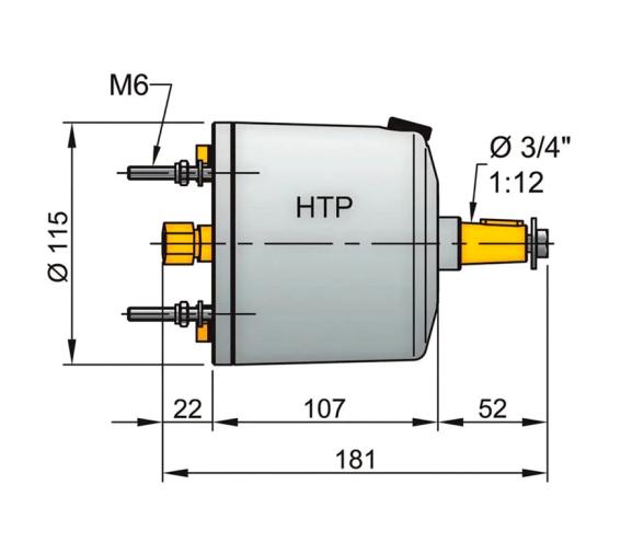 Vetus Bomba tipo HTP42, tubo Ø 10 mm