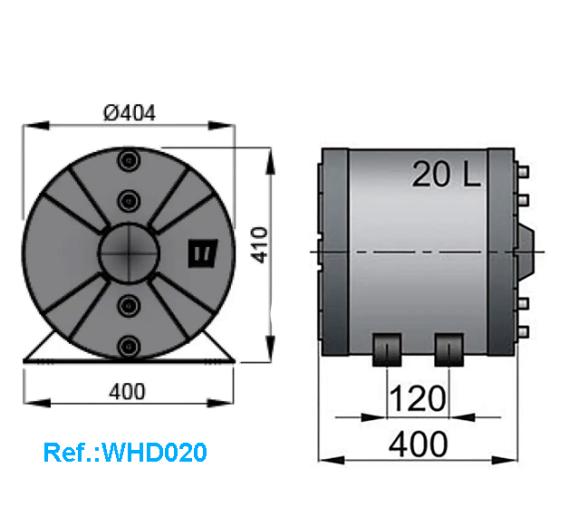 Vetus Termo Calentador con Doble Pared