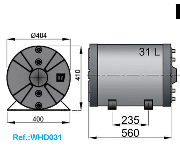 Vetus Termo Calentador con Doble Pared