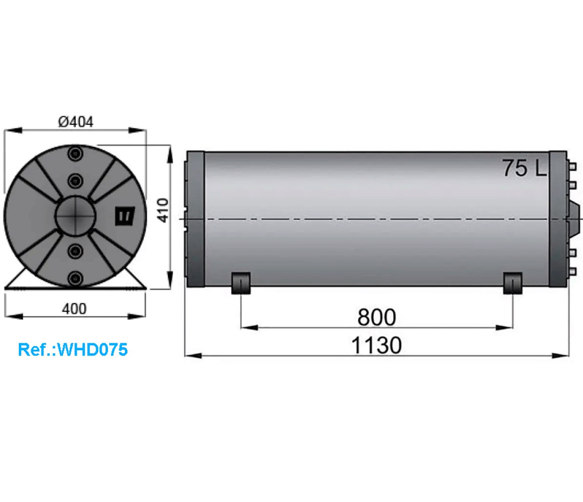 Vetus Termo Calentador con Doble Pared