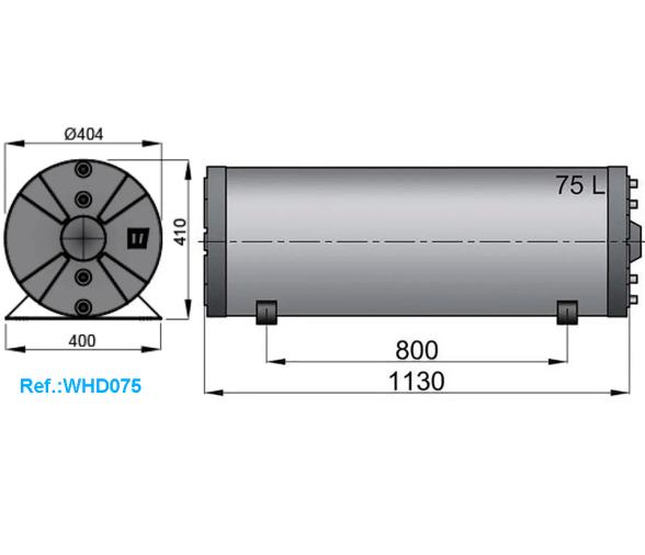 Vetus Termo Calentador con Doble Pared