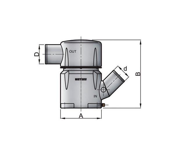 Vetus Colector Para Escapes de 90 a 102 mm Ø
