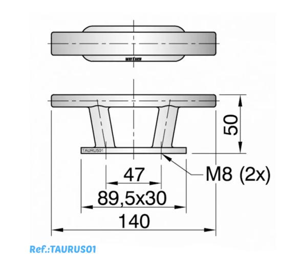 Vetus Cornamusa de acero inox Tipo Taurus