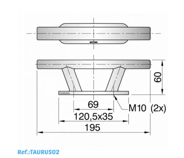 Vetus Cornamusa de acero inox Tipo Taurus