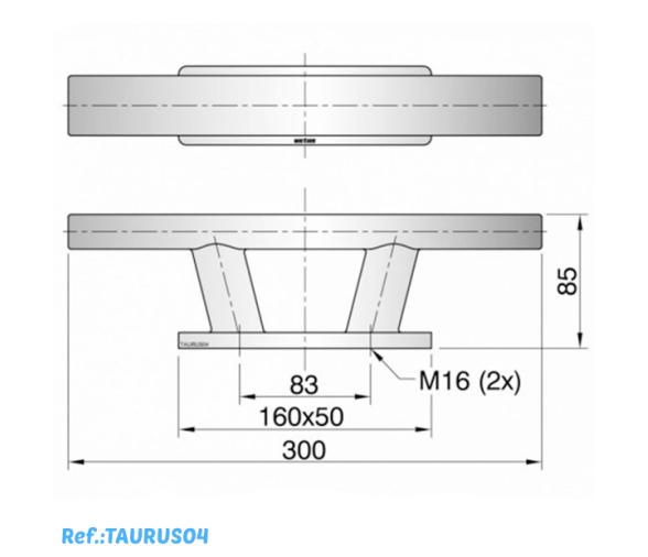 Vetus Cornamusa de acero inox Tipo Taurus