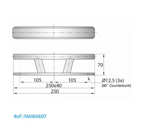 Vetus Cornamusa de acero inox Tipo Taurus