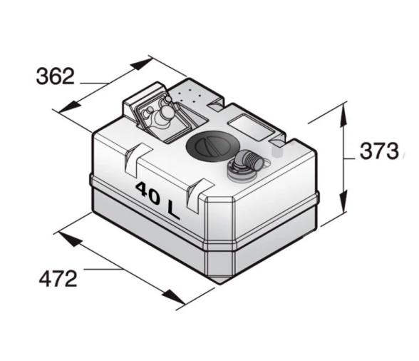 Vetus Depósito de Aguas Residuales con Conexiones