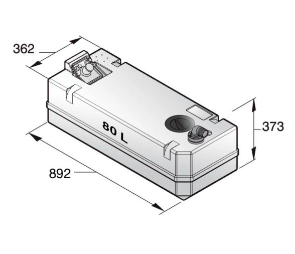 Vetus Depósito de Aguas Residuales con Conexiones