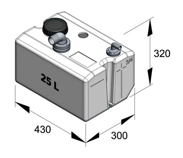 Vetus Depósito de Aguas Residuales con Conexiones