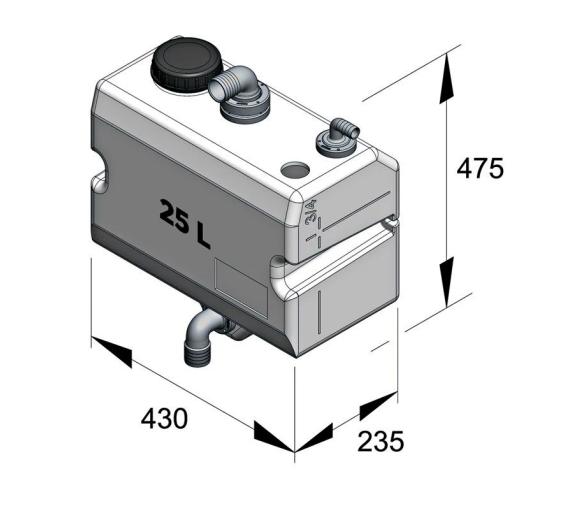 Vetus Depósito de Aguas Residuales Montado en Mamparo