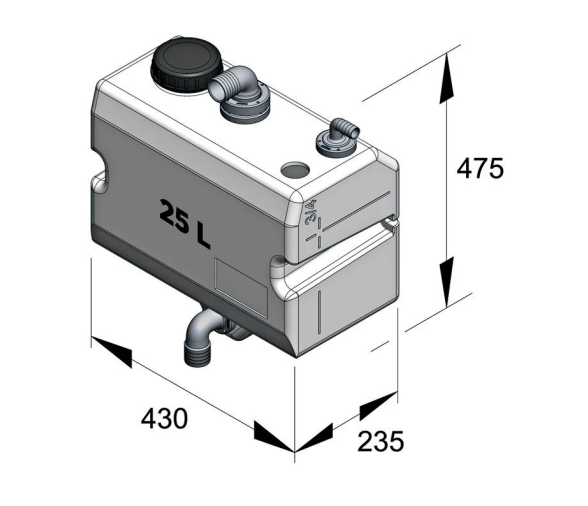 Vetus Depósito de Aguas Residuales Montado en Mamparo