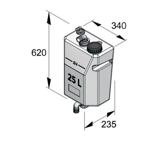 Vetus Depósito de Aguas Residuales Montado en Mamparo