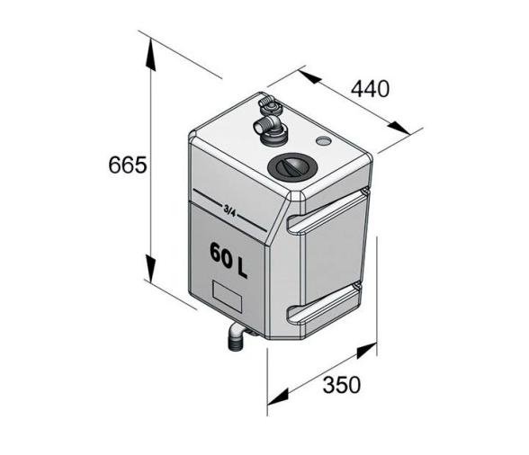 Vetus Depósito de Aguas Residuales Montado en Mamparo