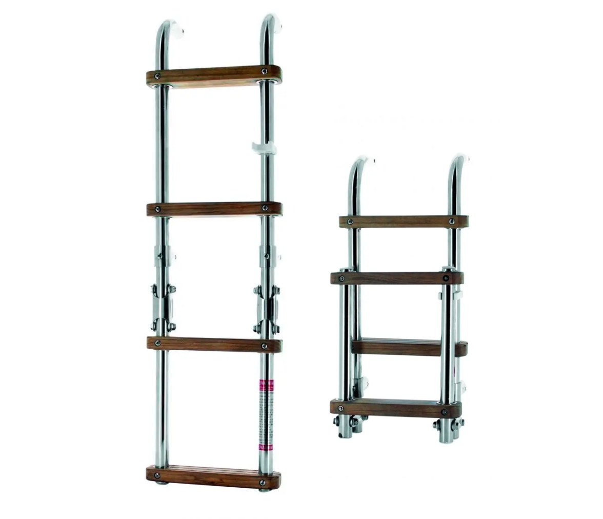 Vetus Escalera Plegable con Peldaños de Teca 3 ó 4 escalones