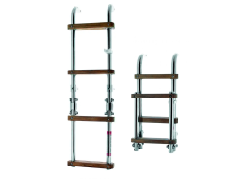 Vetus Folding Ladder with Teak Steps 3 or 4 steps
