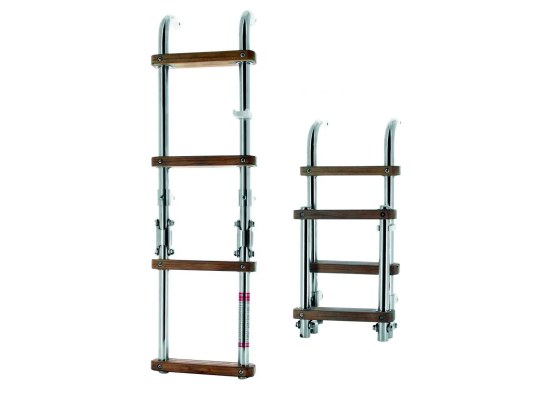 Vetus Escalera Plegable con Peldaños de Teca 3 ó 4 escalones