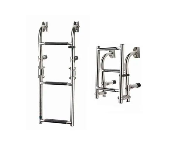 Vetus Escalera Plegable de Acero, montaje popa 3 ó 4 escalones