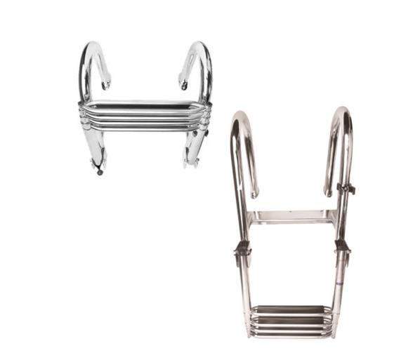 Vetus Escalera telescópica 4 peldaños, lujoso agarre