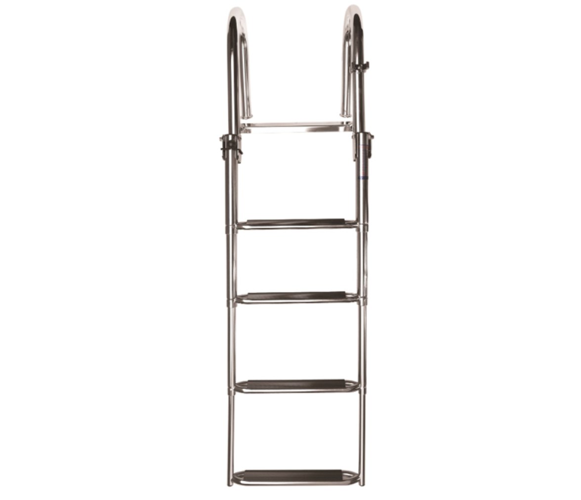 Vetus Escalera telescópica 4 peldaños, lujoso agarre