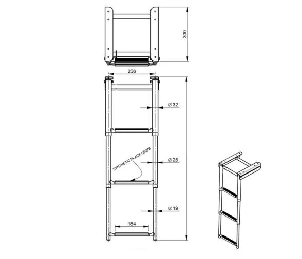 Vetus Escalera Telescópica con Plataforma de 3 ó 4 escalones