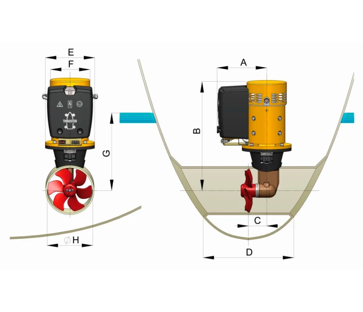 Vetus hélices de proa y popa 12V