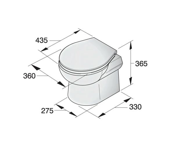 Vetus Inodoro STMO2, 12 V, con interruptor