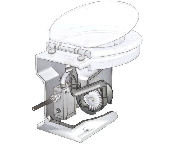 Vetus Inodoro TMW, 12 V con cierre suave